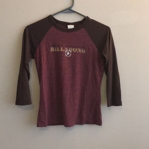 Billabong 3/4 length sleeve shirt